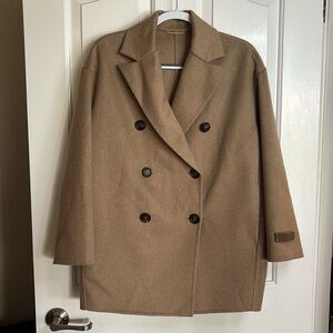 EUC BRUNELLO CUCINELLI women’s cashmere unlined/soft structure coat camel sz 38